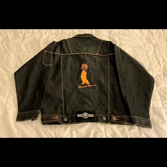 Men's Brooklyn Xpress Dark Denim Jean Jacket Sz Sm 100% Cotton-Trucker - Picture 1 of 10